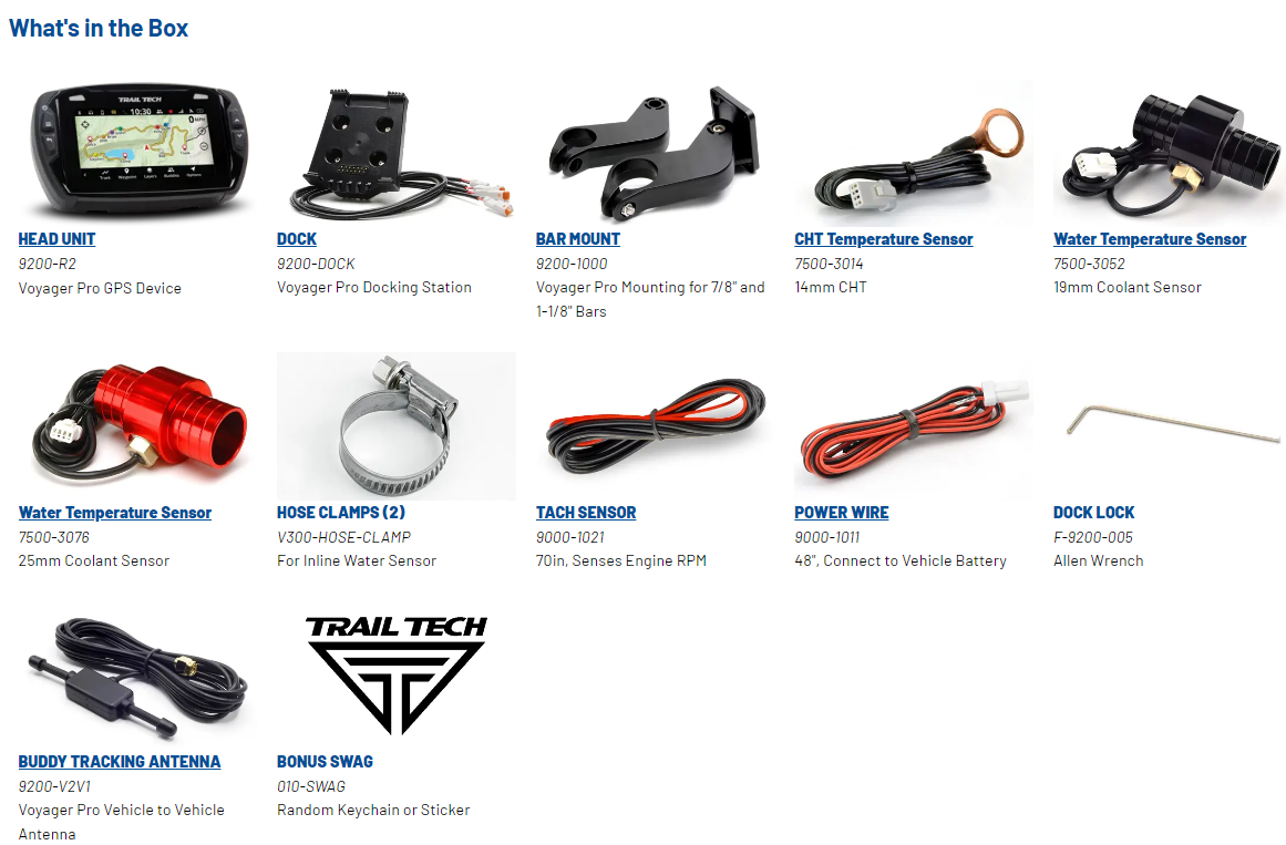 Trail Tech 9200-v2v1 Voyager Pro Buddy Tracking Antenna GPS KIT